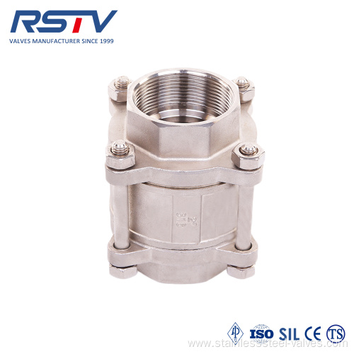 Stainless Steel 3PC NPT BSPP BSPT Check Valve